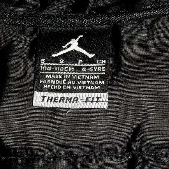 Kid Jordan Jump Man Zip Up Puffer Jacket Hoodie Vest Therma-Fit Jacket 4-5 years - Picture 4 of 12